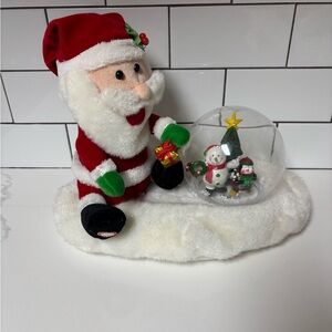 Gemmy Friends Snow Globe Santa Claus Lights Up Singing Musical Plush